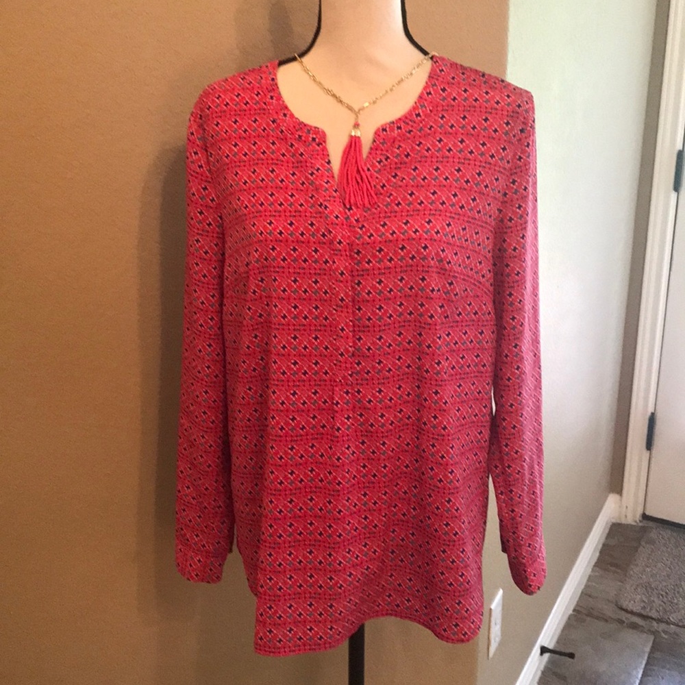 Talbots pink blouse - size L.